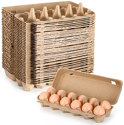 Beifenl 20PCS Cartoni di Uova di Cartone Vuoto Carta Polpa Cartoni Uova Una Dozzina di Cartoni di Uova Contenitore Vuoto Vassoio Polpa Porta Uova
