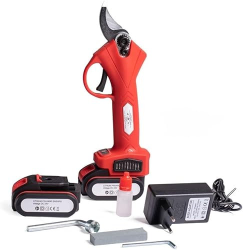 AntDau71 - Forbici Per Potatura Elettriche Cesoie A Batteria Troncarami 30 mm Giardinaggio Fai Da Te, 2 Batterie, Caricatore, Valigetta Per Trasporto. Alberi da frutta - CW818