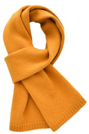 Hdhdeueh Frauen Einfarbig Einfache Gelb Kaschmir Schal Warme Strickschals, gelb, One size