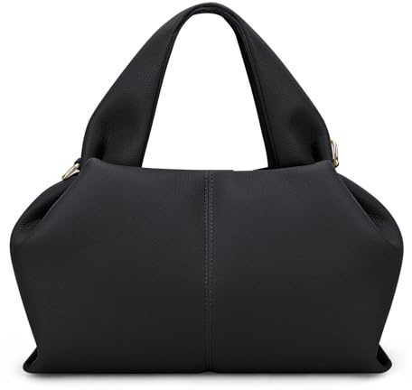 CHAMAIR Kleine Handtasche Damen Umhängetasche Ledertasche Damen-Henkeltaschen Dumpling Crossbody Bag Moden PU Leder Geldbörse Handtaschen mit Abnehmbarer Schultergurt