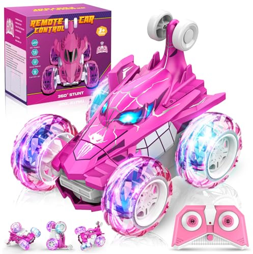 Dreamlandia Ferngesteuertes Auto ab 3-9 Jahre, Geschenk Mädchen 3 4 5 6 7 8 9 10 Jahre Spielzeug ab 3-10 Jahre Mädchen Rc Auto Monstertruck Spiele ab 3 4 5 6 Jahren Ostergeschenke Kinder