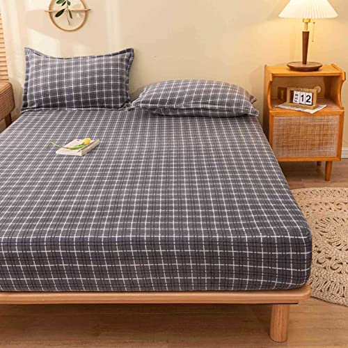 Generisch Plüschbettwäsche Cashmere Touch Spannbettlaken 150x200cm + 25cm/3Stk Steghöhe Boxspringbettauflage flauschig warm Samt Boxspringbett Spannbettlaken Leinen Cashmere Touch grün