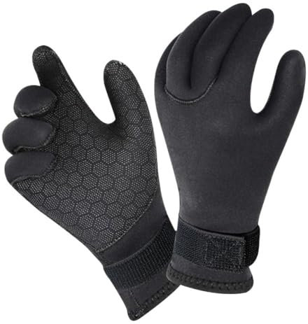 Tauchhandschuhe 5MM 3MM Männer Neoprenanzug Winter Handschuhe Scuba Schnorcheln Paddeln Surfen Kajakfahren Kanufahren Speerfischen Fäustlinge Tauchausrüstung Neoprenhandschuhe (Color : 3MM no Logo,