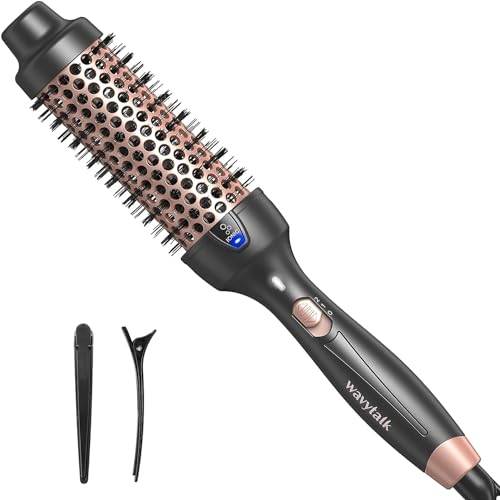 Wavytalk Thermal Brush Spazzola Termica Arricciante, Spazzola Arricciante Ionica da 38mm Riscaldata per Creare Volume e Blowout, Dual Voltage