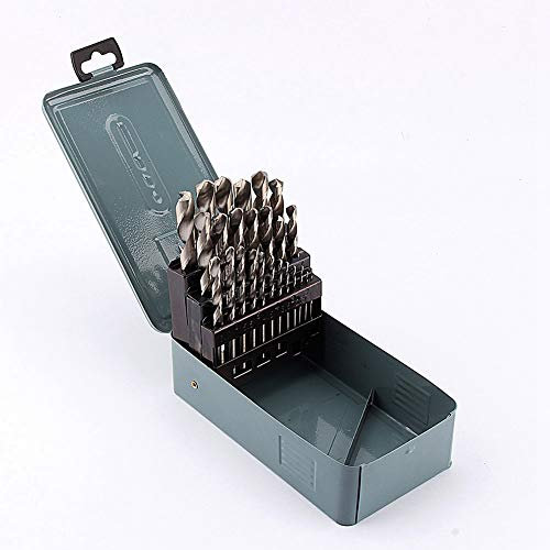 Juego De Brocas Para Metal HSS Helicoidales De 25 Piezas, Capacidad De Trabajo Duradera, Kit De Brocas Helicoidales De Longitud, Juego De Brocas Para Metal HSS Para Taladrar En Hierro Fundido Y Materi