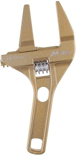 QXSJEDYCH Handwerkzeuge Kombi-Rollgabelschlüssel Gartenschlüssel 7-70 mm Rollgabelschlüssel Montagewerkzeuge Aluminium-Multifunktionsschlüssel - Goldenes T, wie beschrieben