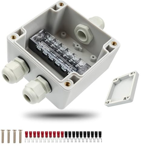 LWLWA Boite Derivation Etanche IP66 Blanc, 82 x 80 x 56mm, Boite de Jonction avec Connexion Pré-Isolée Fourche SV, Résistant Hautes Températures, pour Câbles Électriques et Optiques