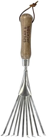 Spear & Jackson 5200BR Traditional Stainless Mini Border Rake, Brown