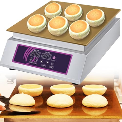 YANGYMM Macchina per Fare Pancake, Dorayaki Baker Macchina per Fare Muffin, Piastra Elettrica Commerciale 1300W/2600W, Controllo Temperatura 60-240℃ Muffin Mak per Cucina Casa Ristorante,Singlehead