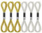 6 Stück Sticktwist Kreuzstichfäden, 8m Stickgarn Gold Metallic, Metallische Stickgarne, Goldenes und Silbernes Metallisches Garn, Kreuzstich Fadenset Goldfarbe für Bastelarbeiten (gold,silber)