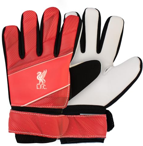 Hy-Pro officiellt licenserade Liverpool FC målvaktshandskar – ungdom, säkringsdesign, målvakt, med stark handflata för hög prestanda, pojkar och flickor