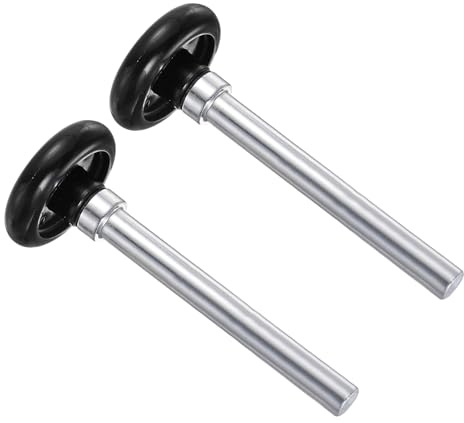 Kozelo 2 Pcs Nylon Garage Door Rollers - [1.8 Inch x 4.25 Inch Stem] Quiet Sealed Standard Garage Door Wheels for Garage Track 2 Inch Replacement Use, Black
