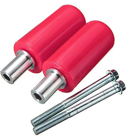 MUCKLILY 2stücke Teiliges Sturzschutz-kit Mit Anti-crash-sticks Pinke Rahmen-schieber Für Optimalen Schutz Der Motorradkarosserie Einfache Montage Langlebig Aus Hochwertigem Gefertigt