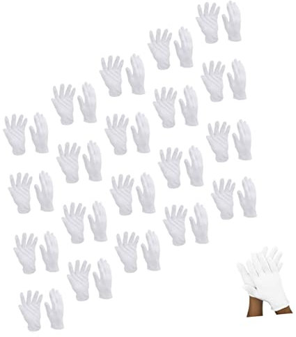 NOLITOY 16pairs Washable Cotton Gloves for Women Elastic Cotton Jewelry Mitts for Eczema Protection and Shop Use