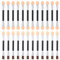 BOHUIZ Lidschatten Pinsel Set, 24 Stück Schwamm Eyeshadow Brush, Doppelseitiger Lidschatten Applikator, Einweg Lidschattenpinsel, Perfekt für Eyeliner und Make-up Schwämmchen, Ideal(Stil A)