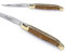 Laguiole - Couteau Pliant Personnalisé - Mitre en laiton - Texte Personnalisable sur Lame de 8.4cm - Fabrication en Auvergne, Certifiée Origine France Garantie