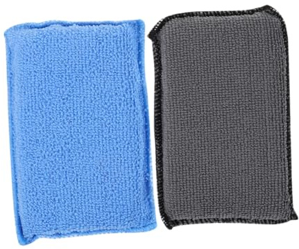 COSMEVIVI 2 Stück Autoschwämme mit Starker Wasseraufnahme aus Weichem Plüsch Sicher für Autolack zum Reinigen von Innenraum und Polstern