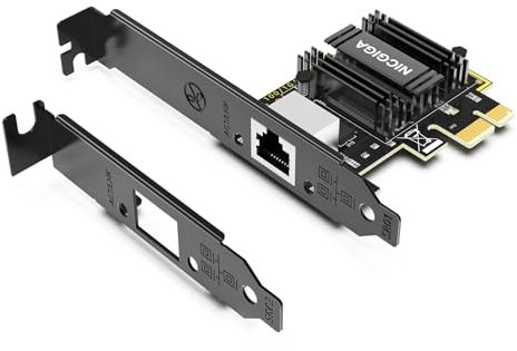 5Gb Base-T Carte réseau, Realtek RTL8126 contrôleur, NICGIGA 5G PCIe Ethernet Adaptateur Compatible WOL, Carte réseau avec Port RJ45 5Gbps, Windows 10/11/Windows Server/Linux