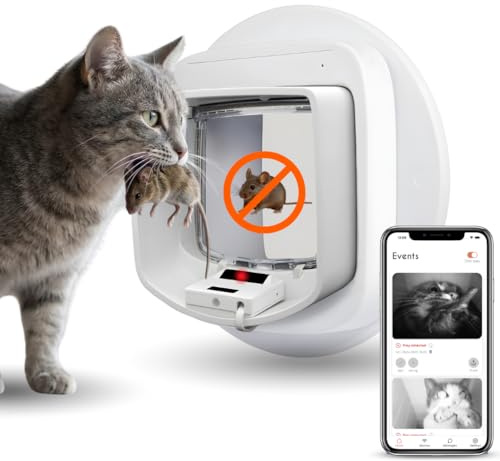 ZeroMOUSE 2.0 – Extensión para gatera con Microchip | Puerta para Gatos con Detector de presas (Ratones y pájaros) + Lectura de Chip | App incluida