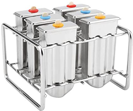 Nikou Molde de acero inoxidable para helado, herramienta industrial para hacer paletas de hielo (2#), molde para helados y paletas de hielo, 22 cm de largo, fácil de usar