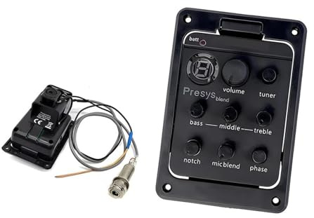 Kunststoff 301 Gitarre Schallloch Pickup mit Tuner Vorverstärker Equalizer Zubehör Professioneller Akustik Tonabnehmer