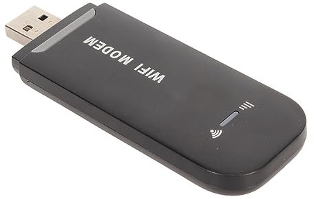 HEEPDD 4G LTE Portable WiFi Router 150 Mbps Modem USB Ad Alta velocità per il Viaggio di Home Office 10 Utenti Condividi, SIM Card Slot (BLACK)