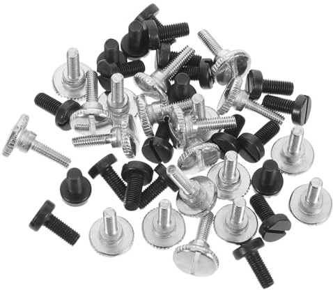 ABOOFAN Juego de 60 Tornillos para Máquina de Coser Incluye 30 Tornillos de Cabeza Ancha para Prensatelas Accesorios Metálicos de Repuesto para Mantenimiento y Reparación Costura