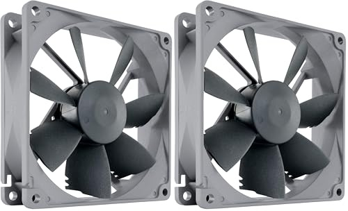 Noctua NF-B9 redux-1600 - computer cooling components (Computer case, Fan, Black, Grey, 3-pin) (Pack of 2)