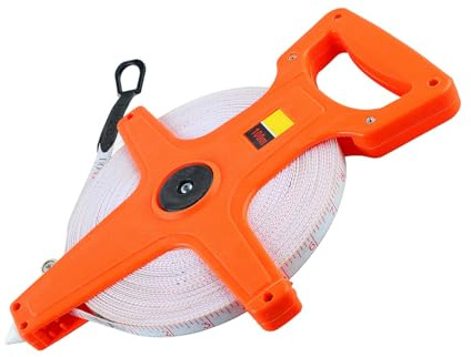 Yinhing Glasfaser-Maßband, 100 Meter, Einziehbar, Erosionssicher, Faltbar, Messwerkzeug für Bau, Zimmerei, Heimwerkerprojekte, Genaue Messungen, Flexibles Design