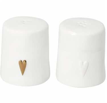 räder Salz- und Pfefferstreuer Set Herz – Porzellan Streuer-Duo „Guten Appetit“ – Edles Geschenk zu Hochzeit, Einzug & Geburtstag