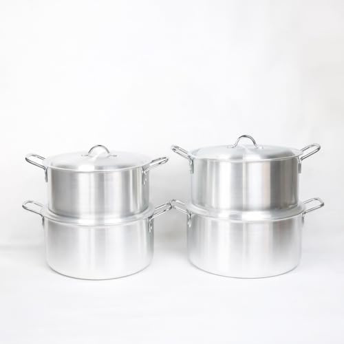 Extra Large Aluminum Cookware Deep Stockpot Soup Pot Saucepan Cooking Pan Stew Catering Heavy Duty Non Toxic