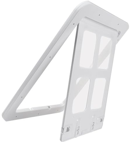 KALLORY Flexible Haustierklappe Auspc und Nylon mit Luftdurchlässigkeit Weiß für Katzen und Kleine Hunde für Fliegengitter und Haustürmontage
