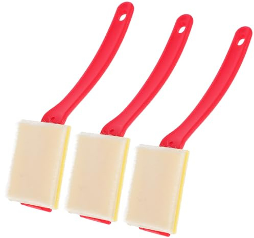 Outil de Peinture de Détail 3 Pièces, Poils Nylon Épais | Manche en Plastique, Finition Précise sans Débordement, pour Murs et Plafonds, Bricolage DIY, Peinture D’Angles Bords