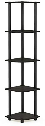 Furinno Estantes sin herramientas Espresso/Negro 5 niveles