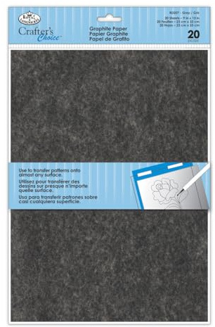 Royal Brush 9-Inch by 13-Inch Graphite Paper, 20-Sheet, Grey