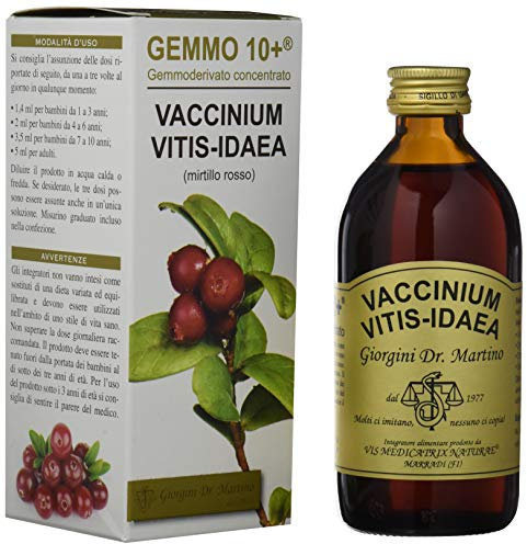 Dr Giorgini Integratore Alimentare, Mirtillo Rosso Gemmoderivato Concentrato Liquido Analcoolico - 200 ml