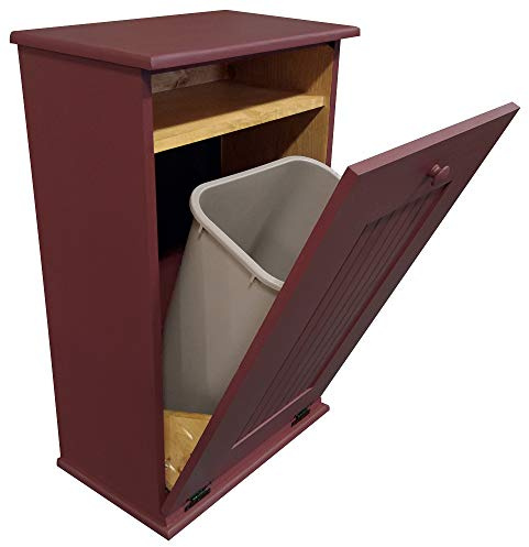 Sawdust City Wood Tilt Out Garbage Cabinet (Solid Burgundy)
