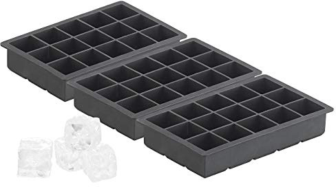 PEARL Silikonform Eiswürfel: Silikon-Eiswürfelform für 15 kleine Würfel 3x3x3cm, 3er-Set je 500ml (Eiswürfel Silikon, Formen für, Eis)