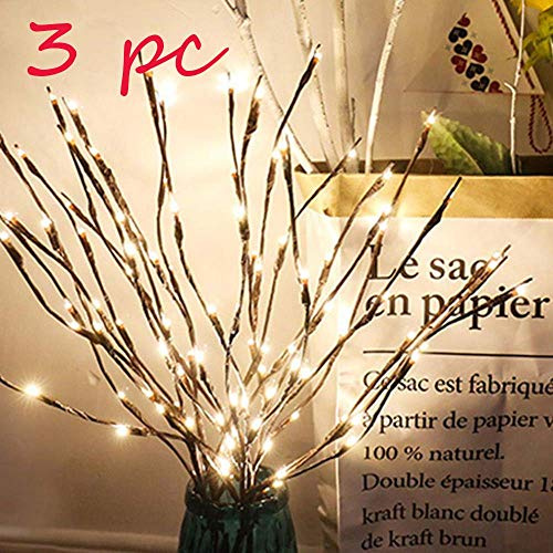 Rami Luminosi a LED, Decorazione per Feste e Natale, Luci di Fiabe Rami di Salice Lampada Bianco Caldo Decorative Interni da Fata per Feste a Batteria [Energetica A]
