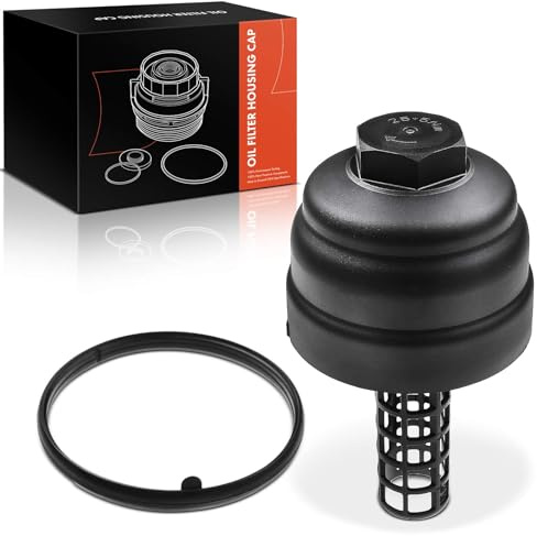 A-Premium Oil Filter Housing Cap Assembly Compatible with Audi A4, A4 Quattro, Q5, Q7, A5 Quattro, A6, A6 Quattro, A7 Quattro, A8 Quattro, S4, S5, SQ5 & Volkswagen Touareg, Replace# 06E115433