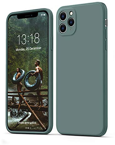 GOODVISH Hülle für iPhone 11 Pro Max Ultra Dünn Silikon Schutz, Grün | Kameraschutz und Bildschirmschutz Phone Case, Voll abgedeckte stoßfeste Handyhülle für iPhone 11 Pro Max 6,5 Zoll