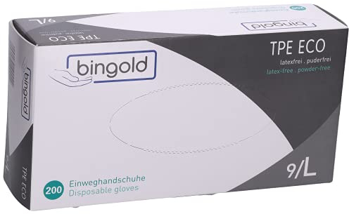 Einmalhandschuhe TPE ECO Handschuhe, transparent, Größe L, 200-er Pack