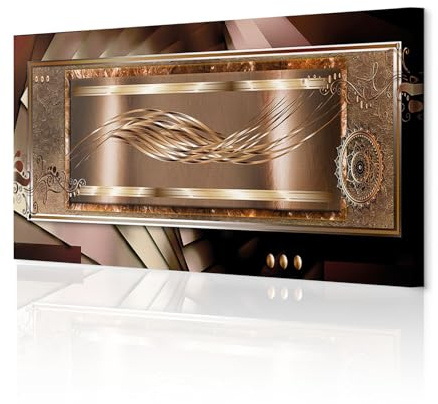 decomonkey Wandbilder Abstrakt 150x50 cm 1 Teilig Leinwandbilder Kunstdruck | Strukturleinwand, Holzkeilrahmen, Bild auf Leinwand, Wanddeko, Wohnzimmer, Wanddekoration, Ornament