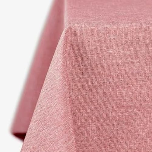 Tischdecke | Altrosa - Eckig - 130x260cm | Gartentischdecke | Outdoor-Decke | Lotus-Effekt | Leinen-Optik | Schmutzabweisend