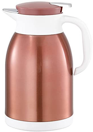 Homnova Bollitore Elettrico, Thermos in Acciaio Inossidabile 304, Thermos Sottovuoto A Doppia Parete, Teiera di Grande capacità, Bollitore Portatile per Uso Domestico,Rose Gold