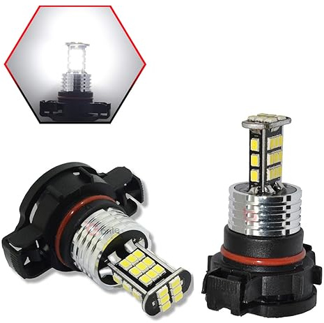 GBrite - 2x H16 PS19W LED 5202 Canbus Bulbs Daytime Running Lights Sidelight Xenon White Very Bright and Without Errors Compatible with A3 8P