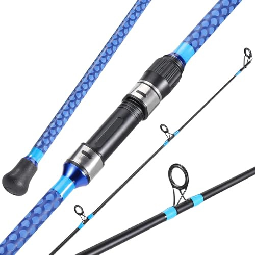Sougayilang Surf Angelrute Carbon 3 Stück Spinnangelrute für Reisen – 2,7 m