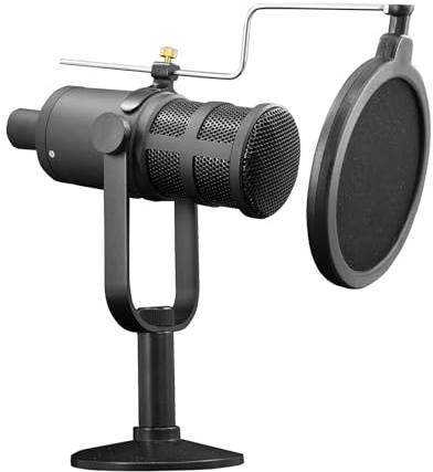 YO-TRONICS Podcasting Dynamic Microphone Live Streaming Vocal Recording, Black