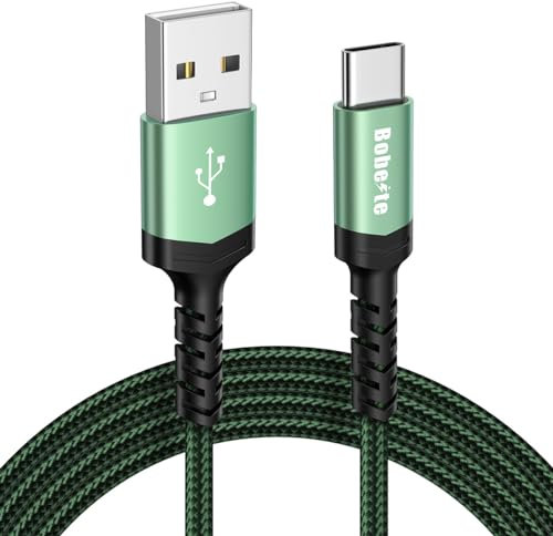 Cable USB Tipo C 3M Cargador Tipo C Nylon Trenzado Carga Rápida y Sincronización Cable USB C para Samsung Galaxy S22 S23 S24 S25 Ultra S21 S20 S10 S9 S8 Plus A12 A52 A72 A51 A71 A20e A13 A33 A53 A55