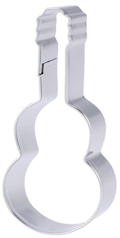 PRETYZOOM Stainless Steel Guitar Cutter for DIY Biscuits, Chocolate, Fondant and Cakes, Creative Pastry Tool